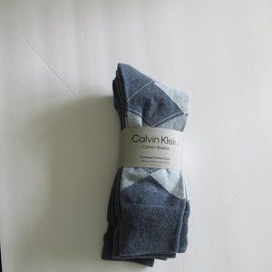 (#K) Calvin Klein Men’s 4 Pair Combed Cotton Crew Socks Size One-Size